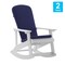 Flash Furniture White Adirondack Rockers - Blue Cushions, 2PK 2-JJ-C14705-CSNBL-WH-GG - alternate 10